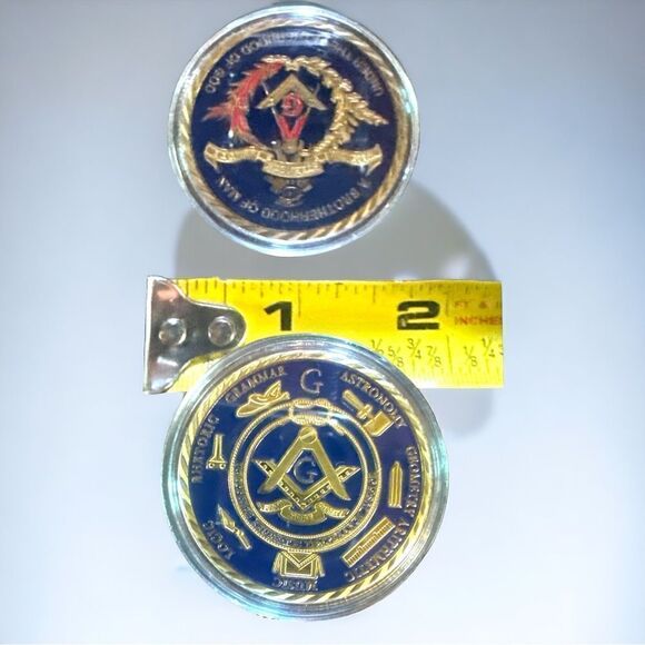 Free Mason l 5-piece Set l Beanie Neck Warmer Ring Necklace Token + Gift l New - Picture 10 of 15